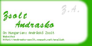 zsolt andrasko business card